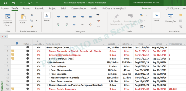 PWA Enterprise - Project Desktop - Cronograma Padrao de Projeto e Guia Personalizada