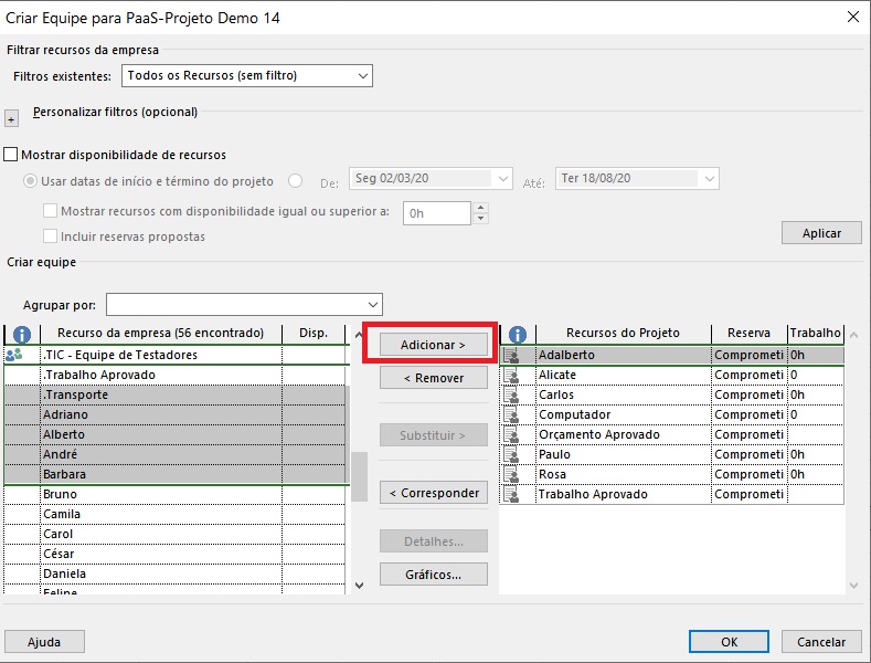 Como Criar a Equipe do Projeto ou Programa