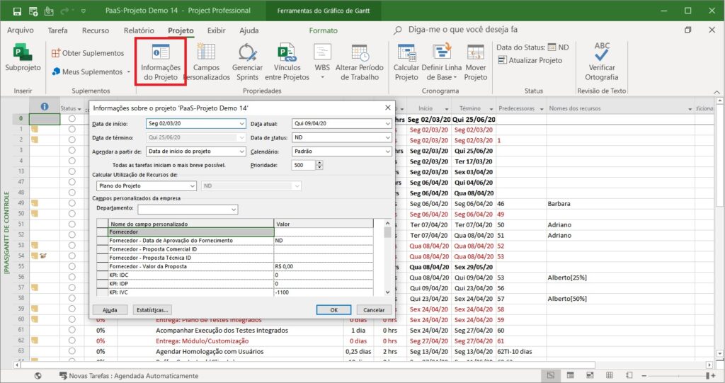 Como Alterar A Data De Início Do Cronograma